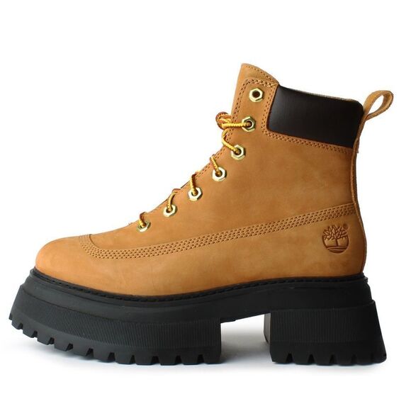 Timberland Women’s Size 7 Chunky Platform Lace-Up Boots – Tan Nubuck - Picture 2 of 13